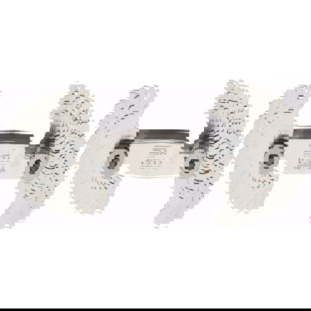 28 Leaf, 0.5 to 6mm Pitch Range, 4 to 56 TPI Range, Stainless Steel Screw Pitch Gage