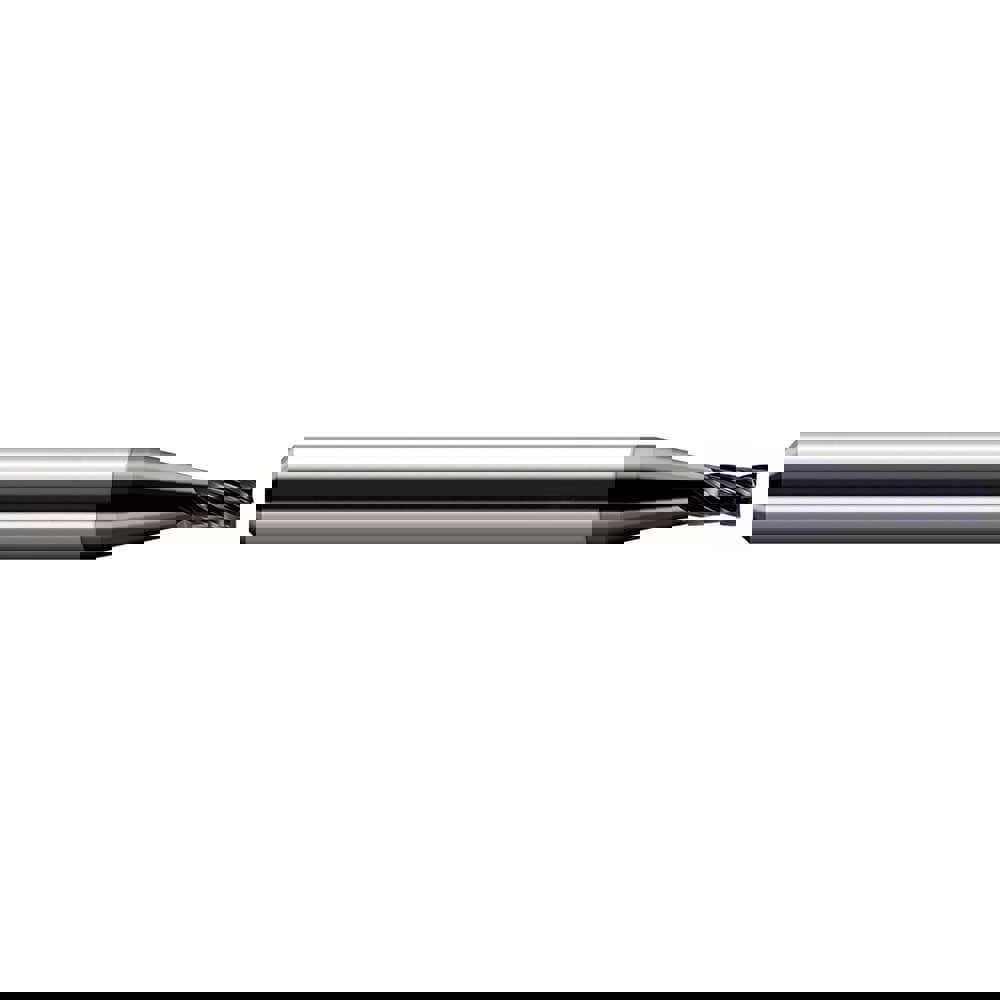 Square End Mill: 3/64'' Dia, 0.07'' LOC, 1/8'' Shank Dia, 1-1/2'' OAL, 4 Flutes, Solid Carbide