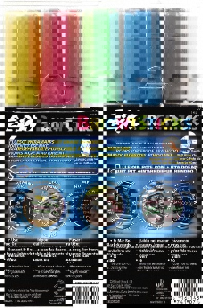 Pack of 5 Bullet Point Wet Erase Markers, Blue, Green Pink, Yellow & White