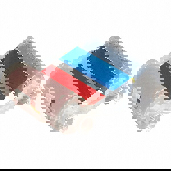 Ribbon Cartridge: 200' Long, Blue & Red, Resin