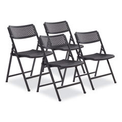 Folding Chairs; Pad Type: Flat; Molded Resin; Material: Plastic; Molded Resin; Seat Color: Black; Overall Height: 32 in; Frame Color: Black; Weight Capacity: 1000 lb; Seat Depth: 18 in; Seat Width: 17 in; Frame Material: Plastic; Seat Material: Molded Res