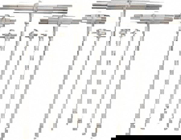 6 Piece, 5/16 to 6 Inch, Hardened Tool Steel, Satin Chrome Finish, Telescoping Gage Set