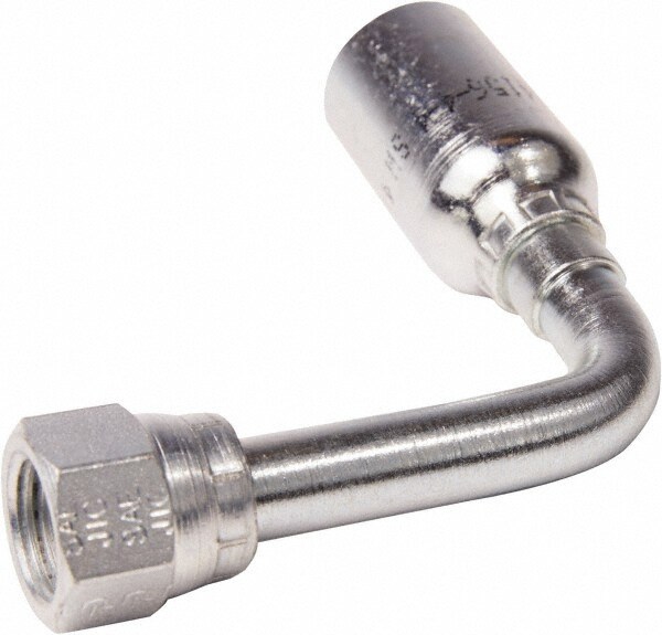 Hydraulic Hose Long Drop Female JIC Swivel 90 &deg; Elbow: 12 mm, 1-1/16-12, 5,000 psi