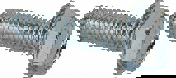 Sheet Metal Screw: #14, Hex Washer Head, Hex Drive, 1