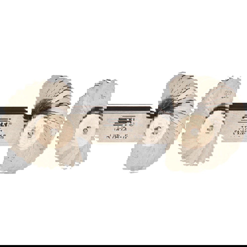 Radius Gage Set: Stainless Steel, 17/64 to 1/2