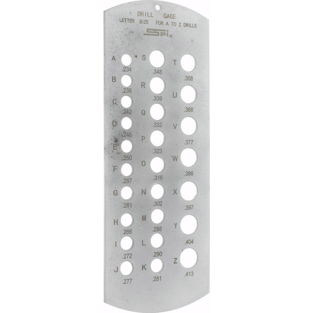 A Letter to Z Letter Hole Size Drill Gage