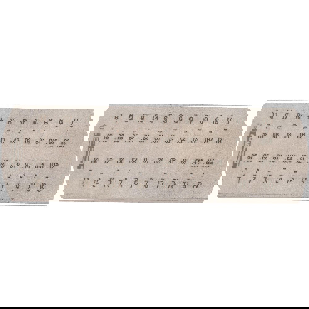 #80 Wire to #61 Wire Hole Size Drill Gage