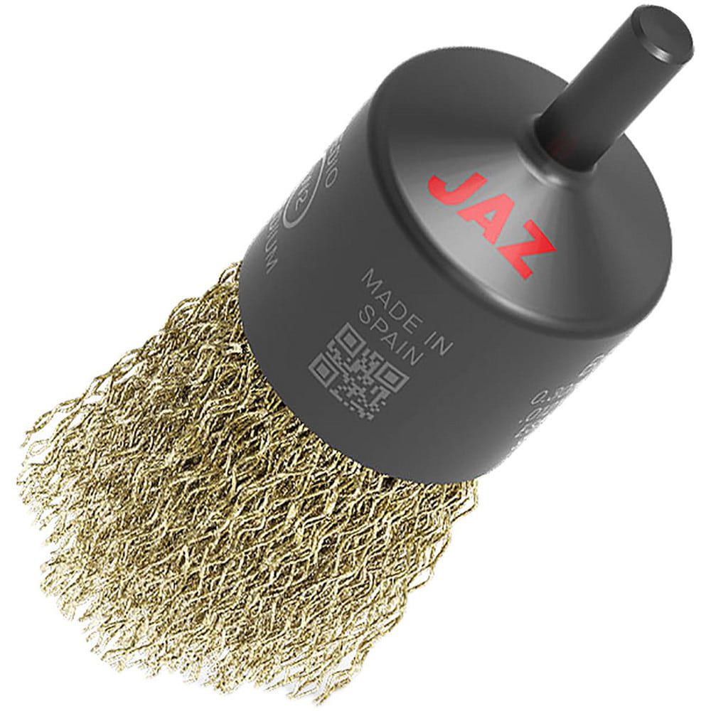 End Brushes; Brush Diameter (Decimal Inch): 3/4 ; Filament/Wire Diameter (Decimal Inch): 0.0120 ; Fill Material: Brass-Coated Steel ; Wire Type: Crimped ; Trim Length (Inch): 3/4 ; Shank Diameter (Inch): 1/4