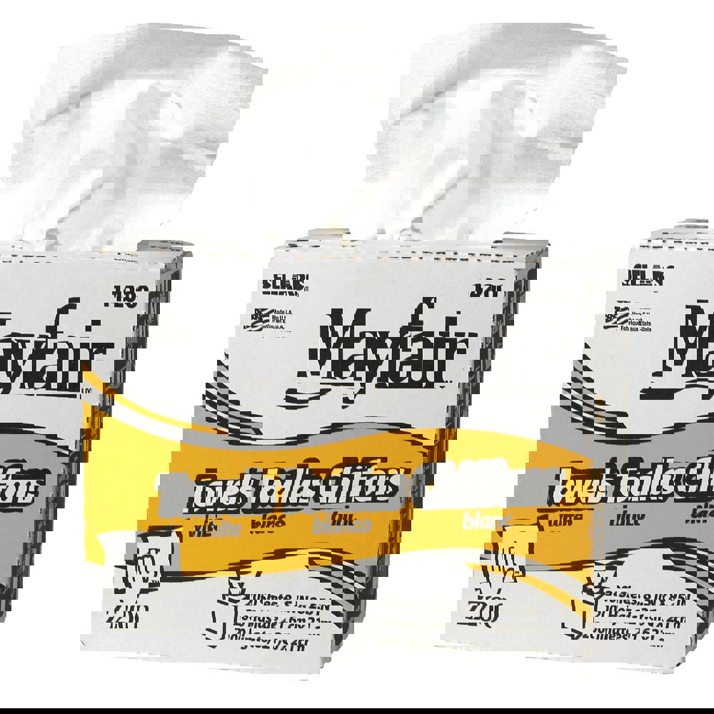 Cleaning Wipes: Dry, 200 Sheet/Pack,