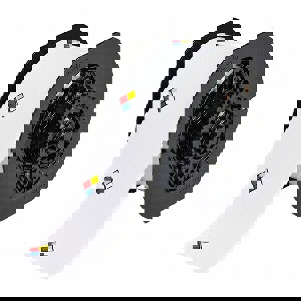 Label Maker Label: Blue Red & Yellow on White, Vinyl, 2-1/4