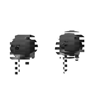 Waste & Overflow Two Hole Plate in Matte Black