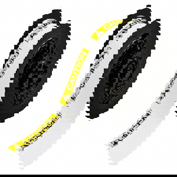 Label Maker Label: Black & Yellow on White, Vinyl, 2-1/4