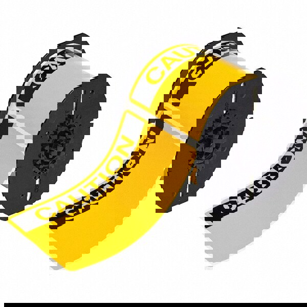 Label Maker Label: Black on Yellow, Vinyl, 4