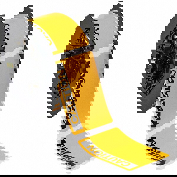 Label Maker Label: Black on Yellow, Vinyl, 2-1/4