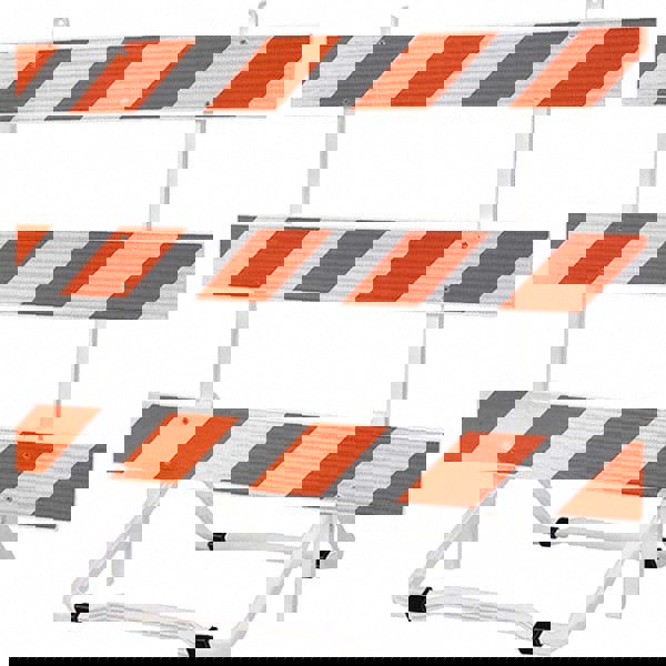 Traffic Barricades; Barricade Type: Type 3 Barricade ; Barricade Height (Inch): 64 ; Reflective: Yes ; Compliance: MASH Compliant ; Bottom Panel Height: 8
