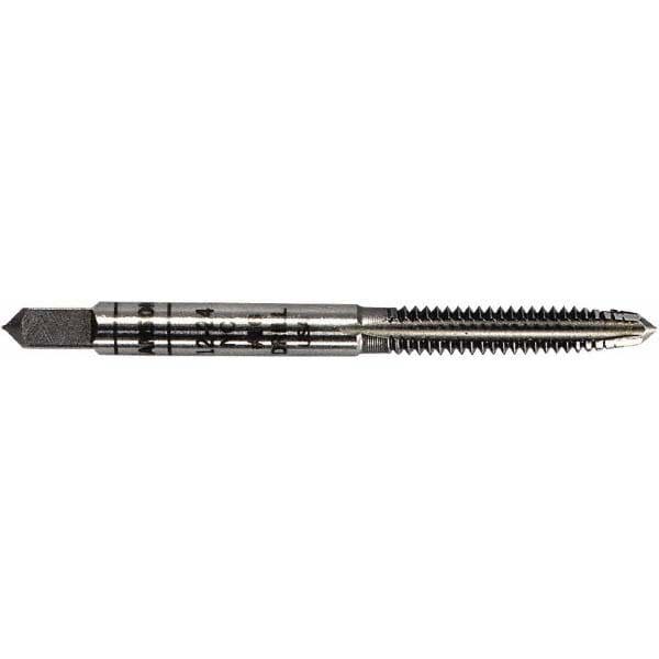 Straight Flute Tap: 1/4-28 UNF, 4 Flute, Plug Chamfer, 2B Class of Fit, Carbon Steel