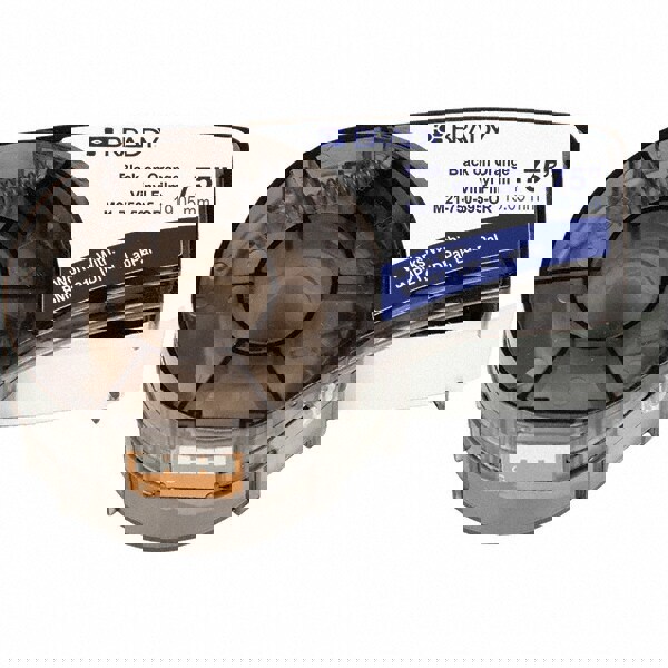 Label Maker Label: Black & Orange, Vinyl, 1 Roll