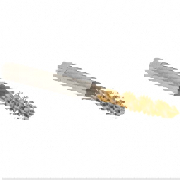 Spiral Flute Tap: 1/4-20, UNC, 3 Flute, Plug Chamfer, 2B Class of Fit, High-Speed Steel, TiN Finish