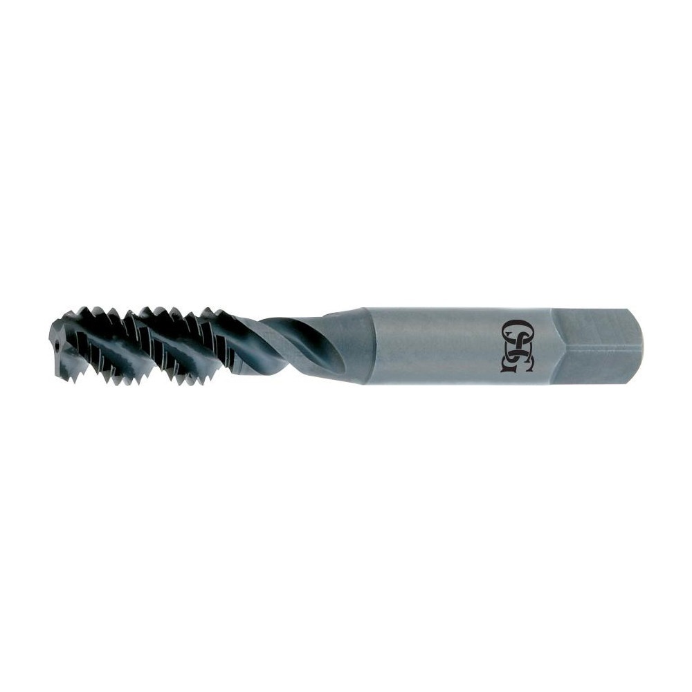 Spiral Flute Tap: 7/16-14 UNC, 3 Flutes, Plug, High Speed Steel, TICN Coated
