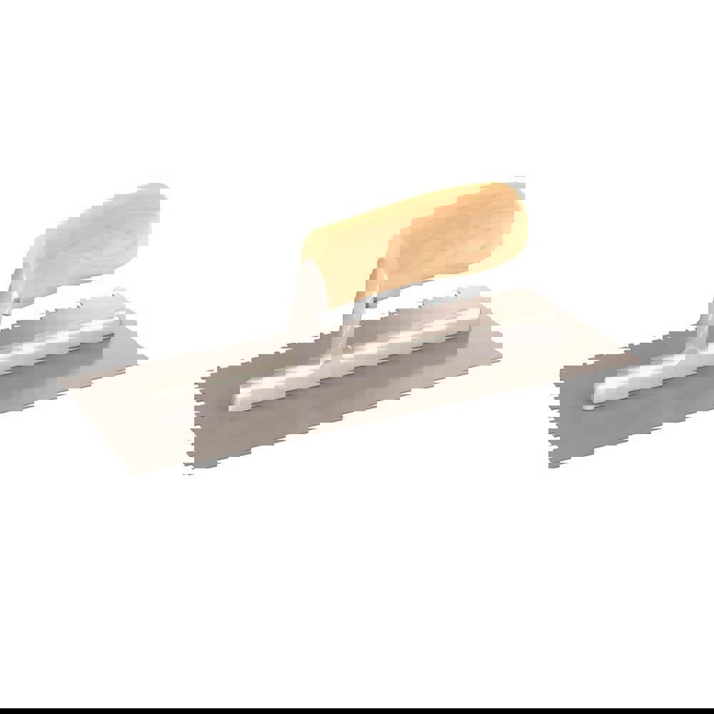 Trowels; Trowel Type: Notched Trowel ; Blade Type: Square Notch ; Blade Material: Steel ; Handle Material: Wood