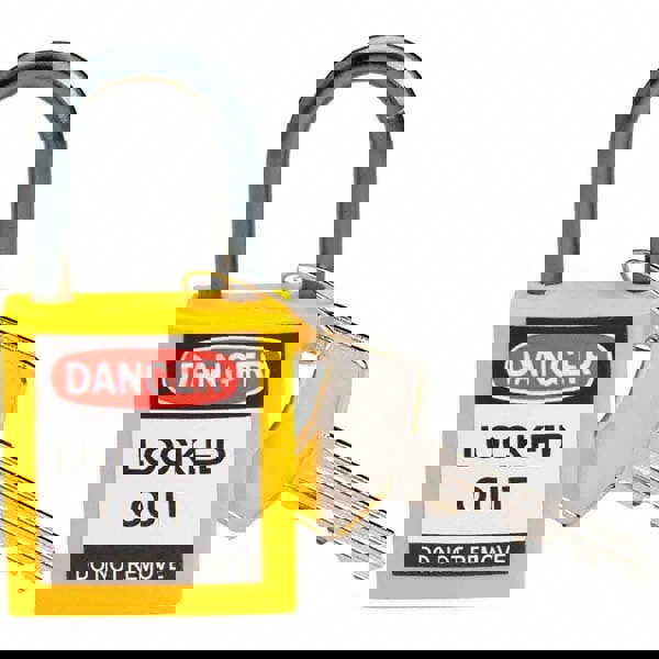 Lockout Padlock: Keyed Different, Key Retaining, Nylon, 1