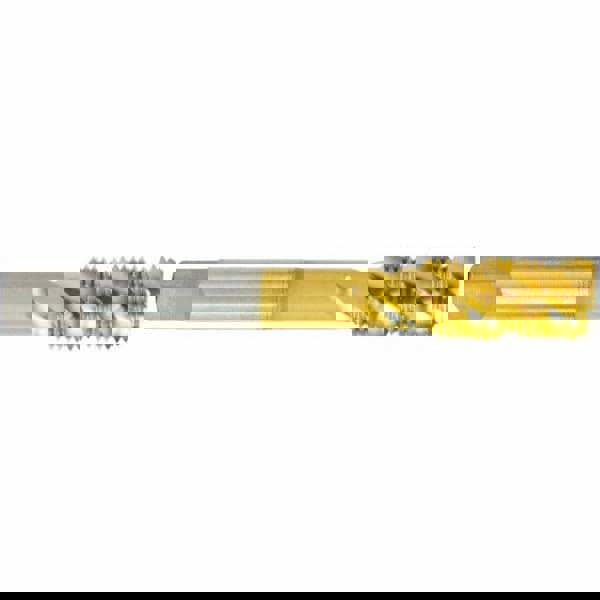 Spiral Flute Tap: 3/4-10, UNC, 4 Flute, Bottoming Chamfer, 3B Class of Fit, High-Speed Steel, TiN Finish