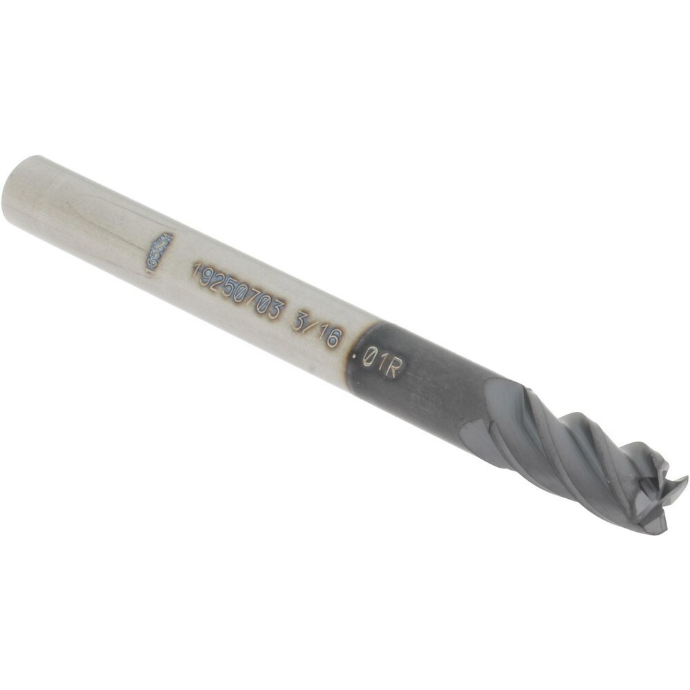 Corner Radius End Mill: 3/16