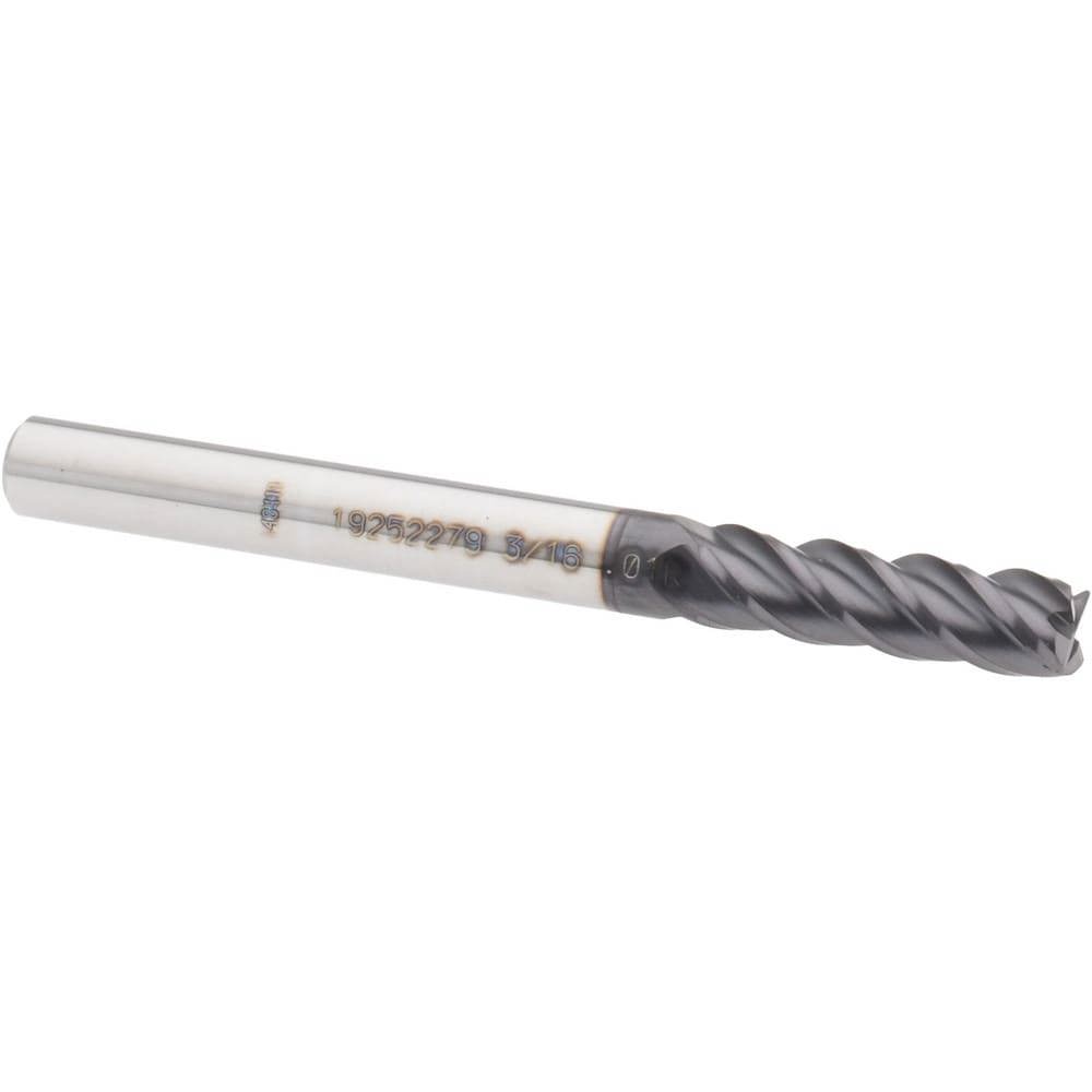 Corner Radius End Mill: 3/16