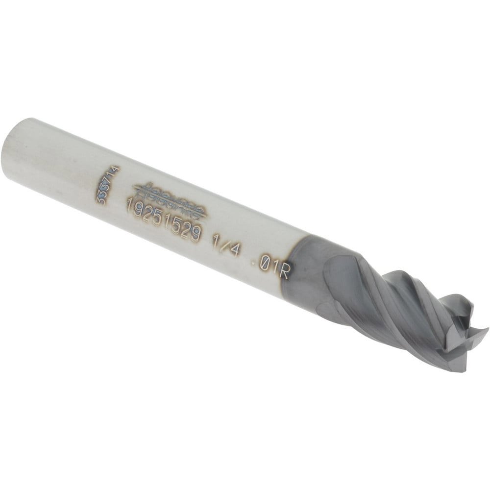 Corner Radius End Mill: 1/4