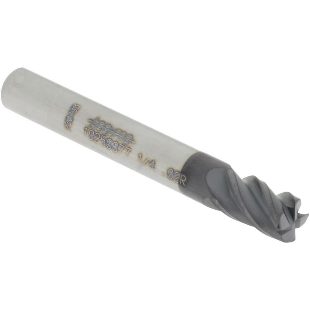 Corner Radius End Mill: 1/4