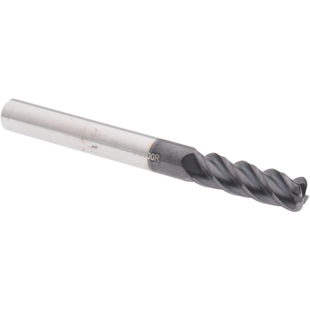 Corner Radius End Mill: 1/4