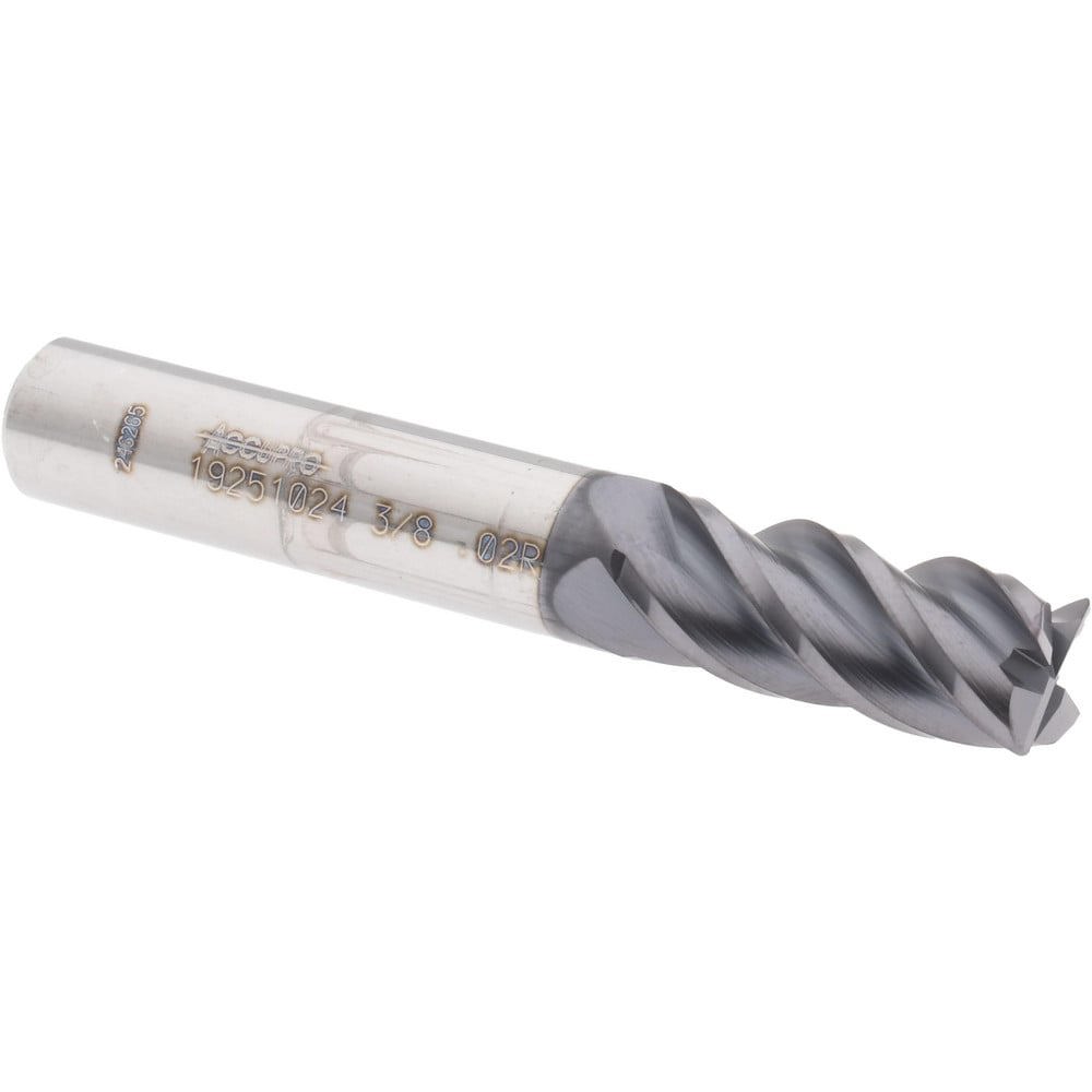 Corner Radius End Mill: 3/8