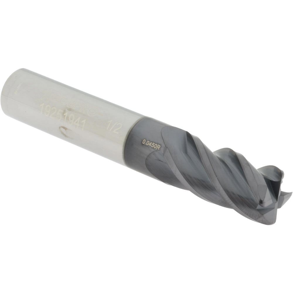 Corner Radius End Mill: 1/2