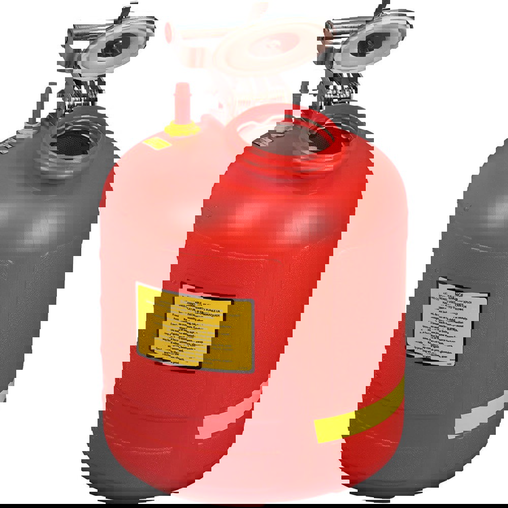 Safety Disposal Cans; Capacity: 5.000 ; Can Material: High Density Polyethylene ; Color: Red; Red ; Compatible Fluid: Flammable and or Corrosive Waste ; Overall Height: 20in ; Overall Diameter: 12.000