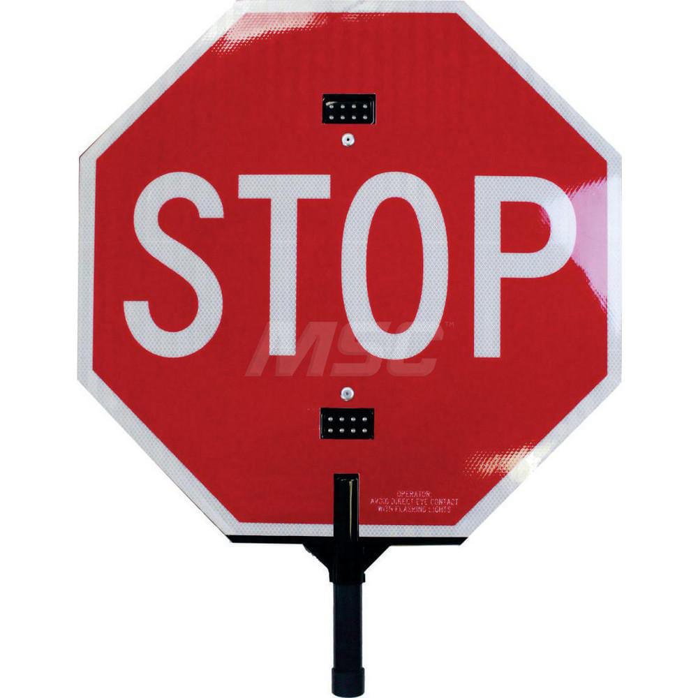 Safety Signs; Sign Type: Stop; Yield ; Legend: Stop/Slow ; Message/Graphic: Message Only ; Reflectivity: Diamond Grade ; Material: Plastic ; Thickness (Inch): 1-1/2