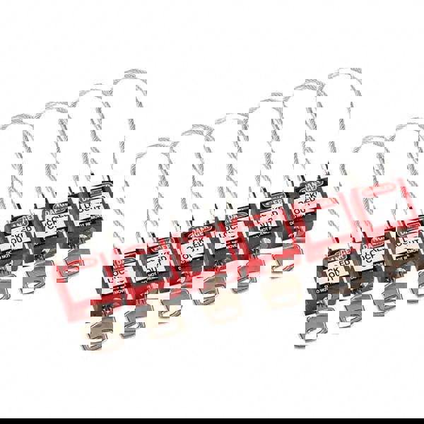 Lockout Padlock: Keyed Alike, Key Retaining, Nylon, Steel Shackle, Red