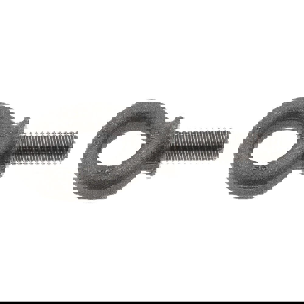 Fixed Lifting Eye Bolt: With Shoulder, 2,400 lb Capacity, 1/2-13 Thread, Grade 1030 Steel