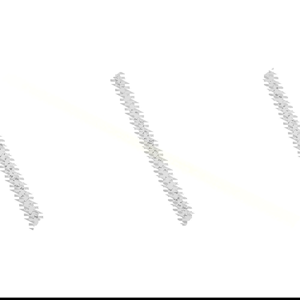 Steel Rule: 300 mm OAL, Metric Graduation, Flexible, 12.7 mm OAW