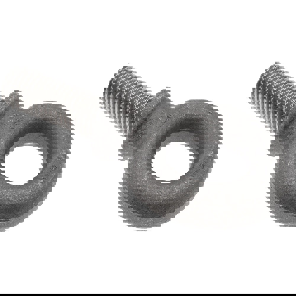 Fixed Lifting Eye Bolt: With Shoulder, 9,000 lb Capacity, 1-8 Thread, Grade 1030 teel