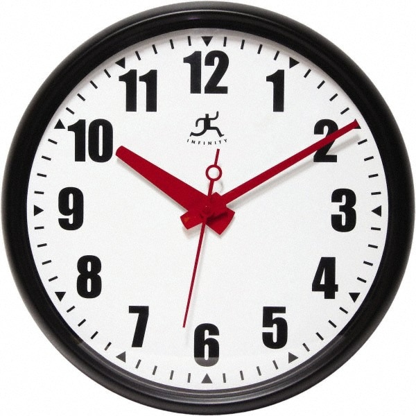 13-1/2 Inch Diameter, White Face, Dial Wall Clock