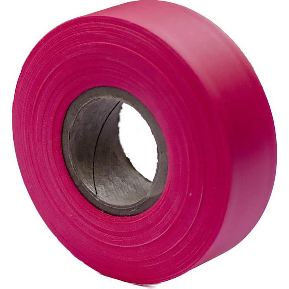 Barricade & Flagging Tape; Legend: None ; Material: PVC; Vinyl ; Thickness (mil): 4 ; Overall Length: 150.00 ; Roll Length (Feet): 150 ; Color: Pink