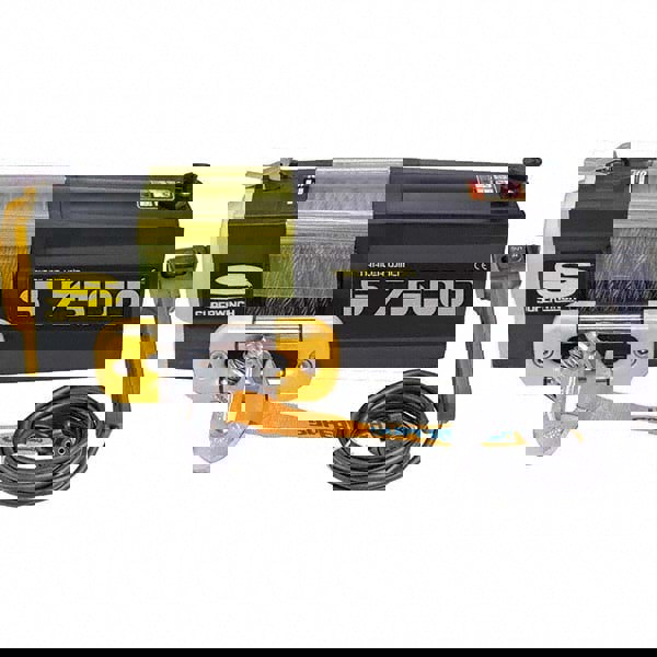 Automotive Winches; Winch Type: Wire Rope ; Winch Gear Type: Planetary ; Winch Gear Ratio: 249:01:00 ; Pull Capacity: 7500 ; Cable Length: 54 ; Voltage: 12 V dc