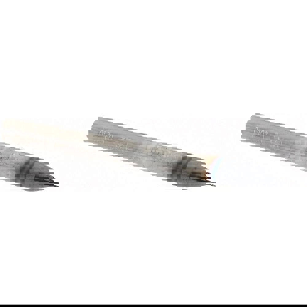 Square End Mill: 0.01'' Dia, 1/32'' LOC, 1/8'' Shank Dia, 1-1/2'' OAL, 2 Flutes, Solid Carbide