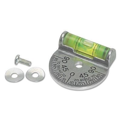 Protractor Accessories; Type: Dial Positioning Indicator ; For Use With: Cylindrical Pipe Markers ; Description: Adjustable Bubble Protractor; Dial Set-Level ; UNSPSC Code: 27111800