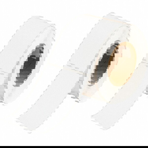 Label Maker Label: White, Polyester, 200 per Roll, 1 Roll