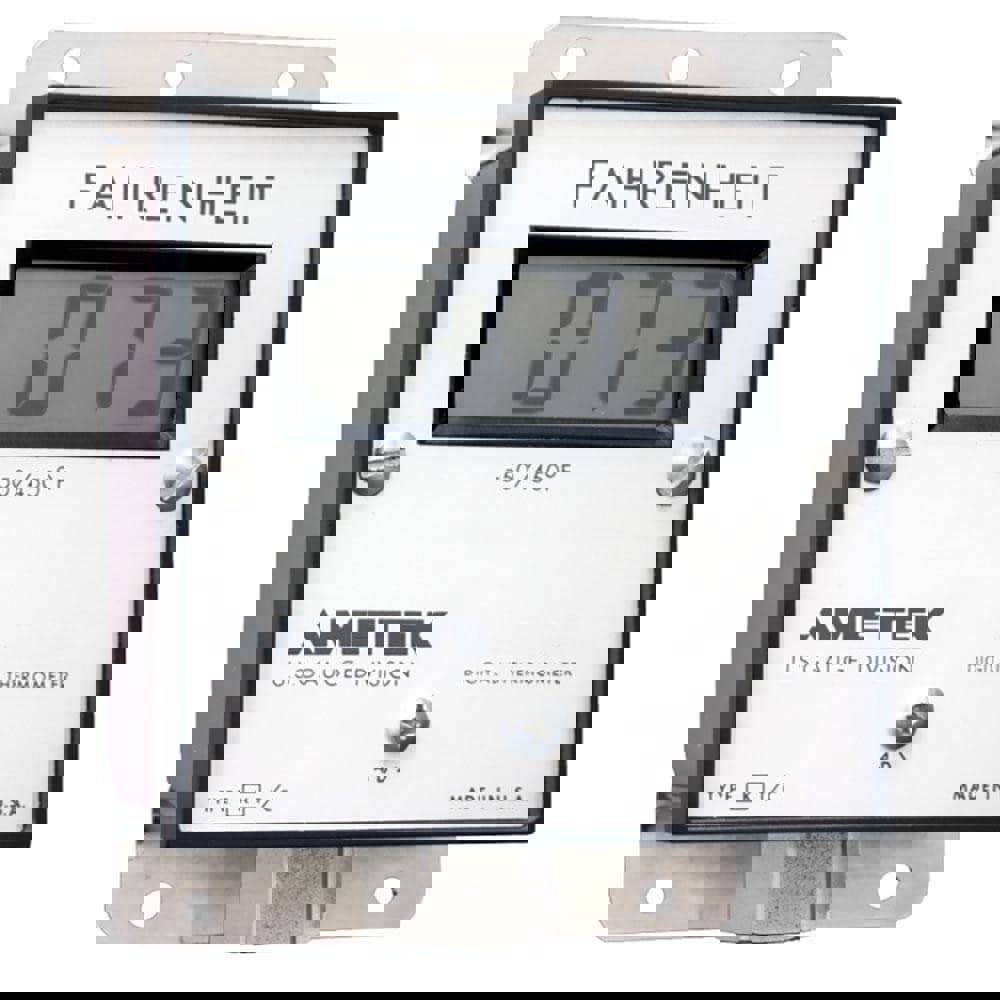 Digital Panel Thermometer: 450 &deg; F, K Thermocouple Sensor