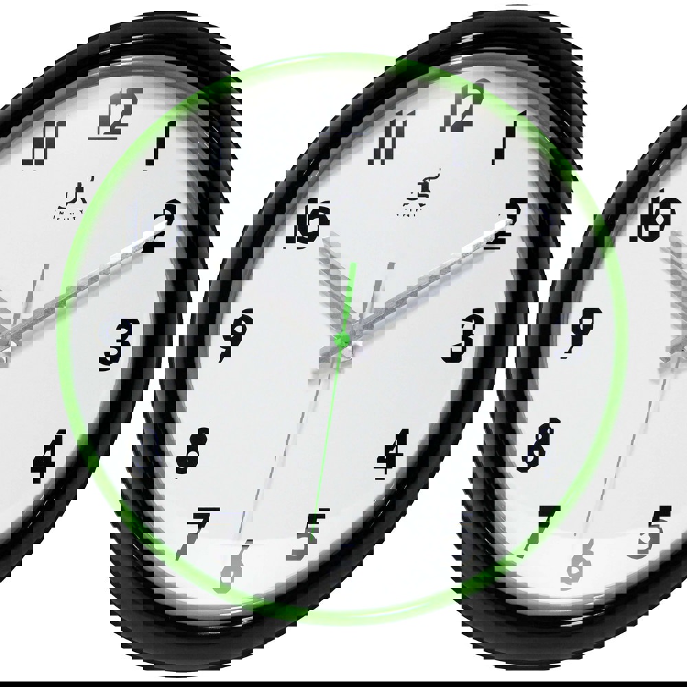 Office Wall Clocks; Clock Type: Dial ; Display Type: Analog ; Power Source: Battery ; Clock Movement Control: Quartz ; Face Diameter: 9.5000 (Decimal Inch); Face Color: White