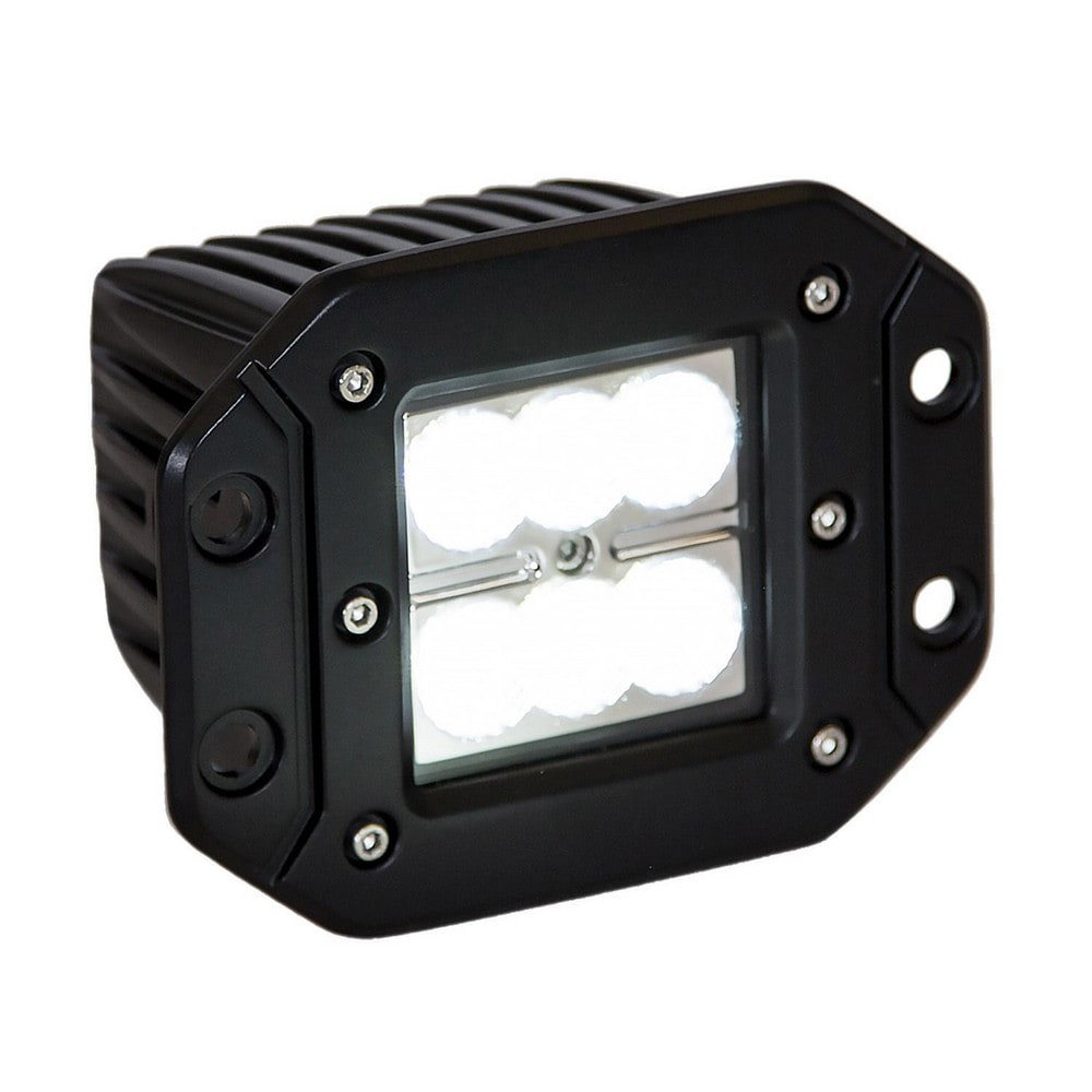 Auxiliary Lights; Light Type: Flood Beam Light ; Amperage Rating: 1.3800 ; Light Technology: LED ; Color: Clear ; Wattage: 17.000 ; Material: Polycarbonate; Aluminum