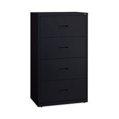 Horizontal: 4 Drawers, Steel, Black