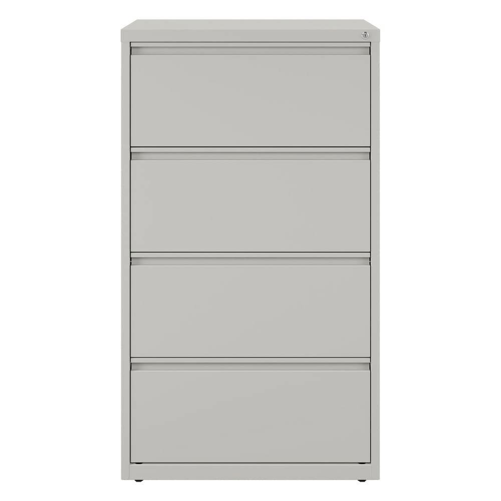 Horizontal: 4 Drawers, Steel, Light Gray